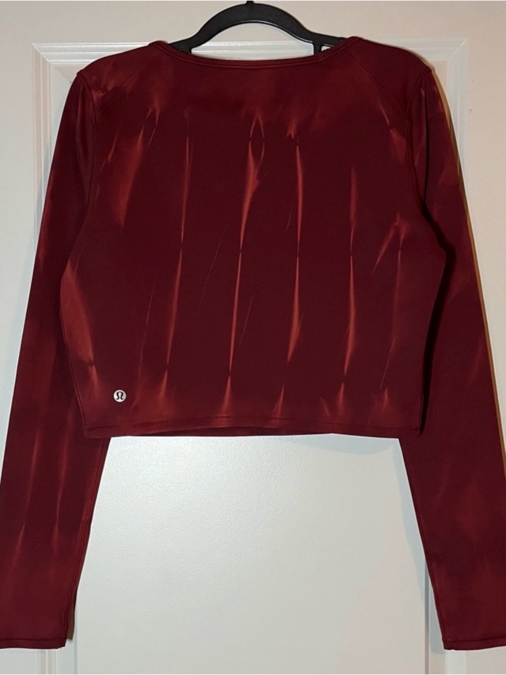 lululemon athletica Long Sleeve Crop Top - Burgundy